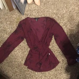 Lowcut burgundy shirt NWOT